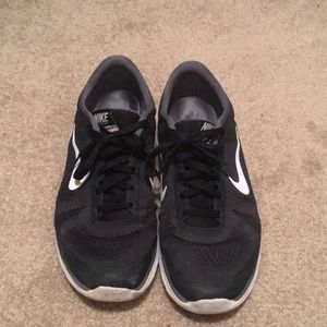 Black and white Nike sneakers